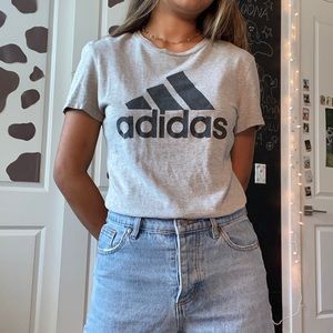 Grey Adidas short sleeve shirt